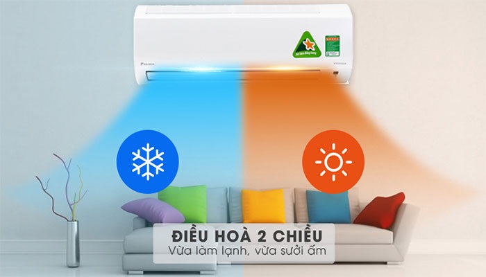 So sánh 2 model điều hòa Daikin 1 chiều và 2 chiều