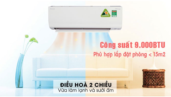 So sánh về 2 model điều hoà Daikin FTHF25RAVMV và FTKC25UAVMV
