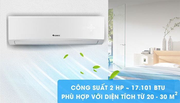Điều hòa Gree inverter phù hợp với phòng 20 - 30 m2