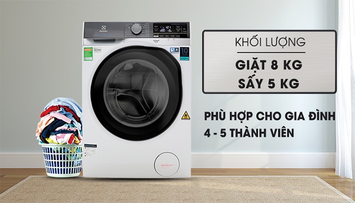 Máy giặt sấy Electrolux EWW8023AEWA 8 Kg có 3 lý do nên mua