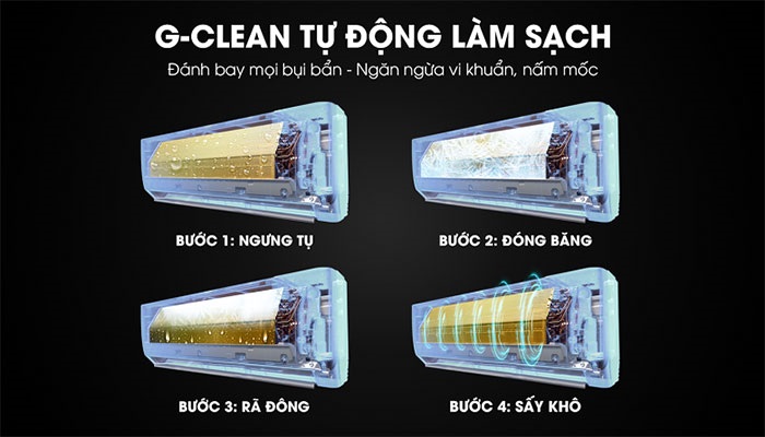 Các tiện ích trên điều hòa Gree GWC12PB-K3D0P4 dễ sử dụng